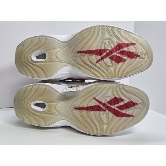 Reebok Question Mid Unisex Shoes White/Vector Red Size‎ Men\'s 10.5 Women\'s 12 main image 6